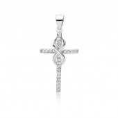 Pandantiv cruciulita argint cu pietre DiAmanti Z1543C-DIA